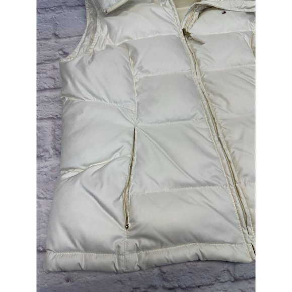 Tommy Hilfiger Cream Lightweight Down Puffer Vest Womens Medium - Picture 2 of 10